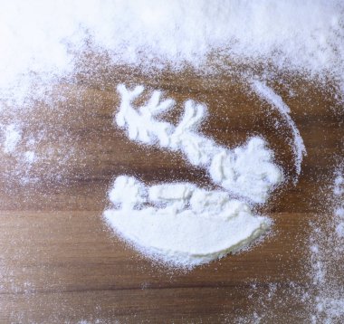 Ahşap bir gemide bir dikey biçimde un