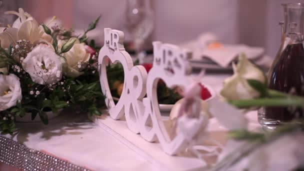 Decorações Casamento Cerimônia — Vídeo de Stock