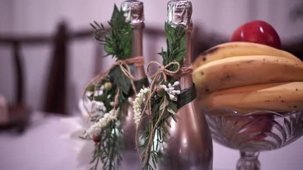 式や宴会での結婚式の装飾 — ストック動画