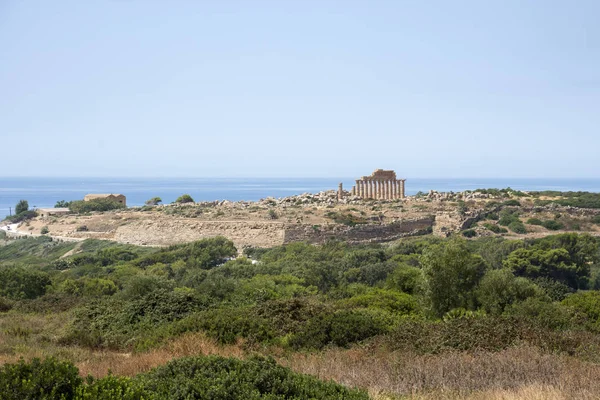 Ancient Temples Selinunte Agrigento Sicily Italy — Stock Photo, Image