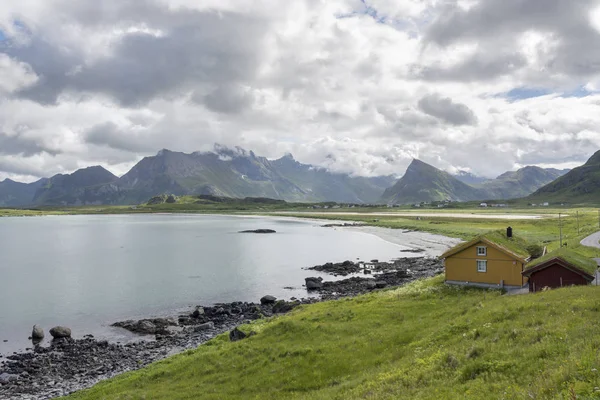 Landschap Reine Dorp Naar Eilanden Van Lofoten Noorwegen — Stockfoto