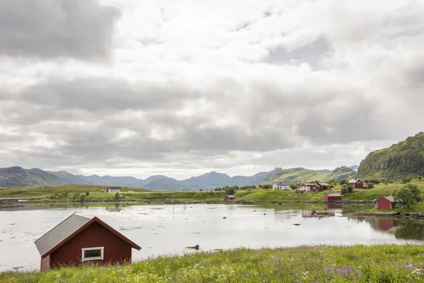 Montagne Sur Côte Eggum Aux Îles Lofoten Norvège — Photo