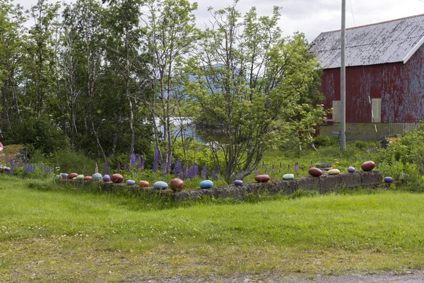 Colored Stones Garden Eggum Norway — Stock Photo, Image