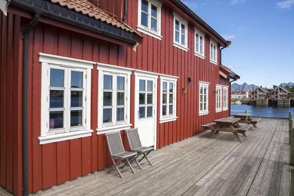 海岸和在斯沃尔韦尔在挪威罗弗敦群岛的全景 — 图库照片