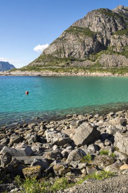 henningsvaer, Norveç'te Lofoten'ın kıyısındaki Panorama