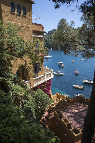 Landschaften Häuser Und Villen Meer Entlang Der Küste Von Portofino — Stockfoto