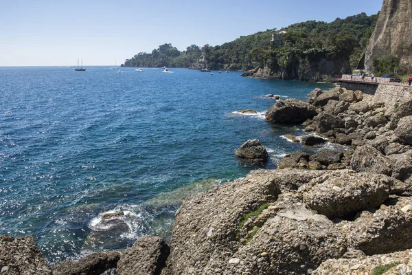 Paysages Sur Mer Long Côte Portofino Gênes Italie — Photo