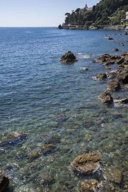 Cenova İtalya Portofino sahil boyunca deniz manzara