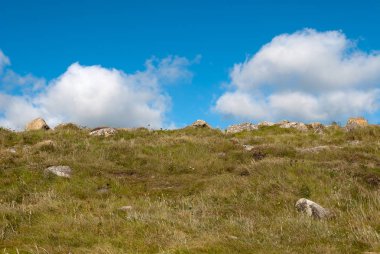 Lands End Cornwall manzaraya yaz aylarında görünümünü