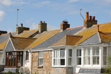 Cornwall Penzance köyünde evlerde