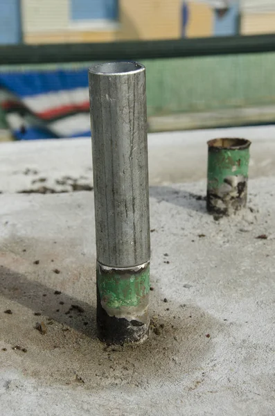 Welds Railing Renovation Roof Evening Italy — Stock Photo, Image