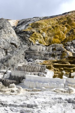 Wyoming Amerika'da mamut sıcak Springs termal yaylar