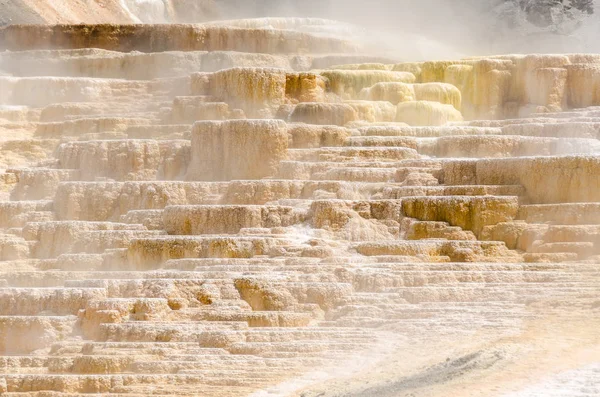 Wyoming Amerika'da mamut sıcak Springs termal yaylar