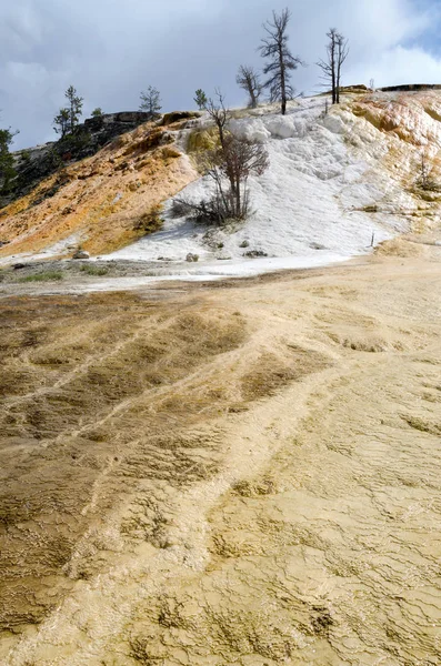 Thermalquellen Mammut Thermalquellen Amerika — Stockfoto