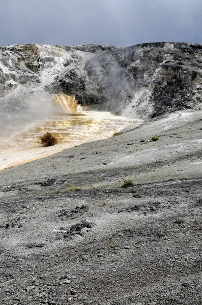 Thermal Springs Mammoth Hot Springs Wyoming America — Stock Photo, Image