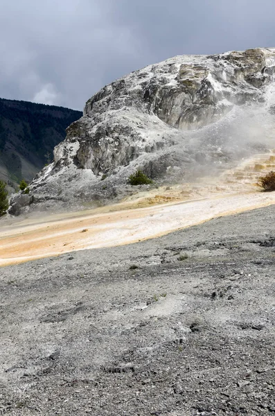 Thermal Springs Mammoth Hot Springs Wyoming America — Stock Photo, Image