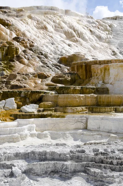 Thermal Springs Mammoth Hot Springs Wyoming Amerikai — Stock Fotó