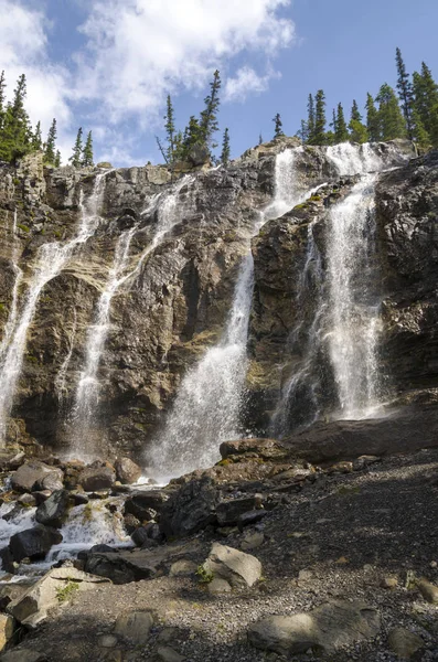 Tangle Creek waterfall in Alberta in Canada