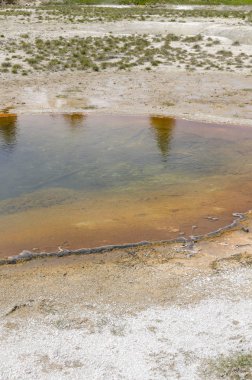 Wyoming 'deki Yellowstone Ulusal Parkı' nda gayzer.
