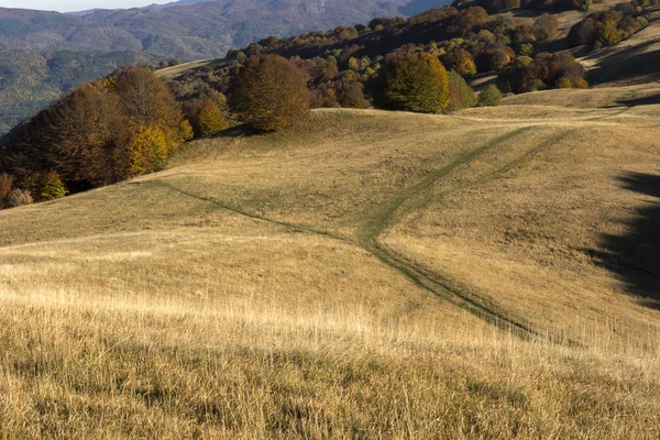 Podzimní Krajina Horách Janov Ligurii Itálii — Stock fotografie