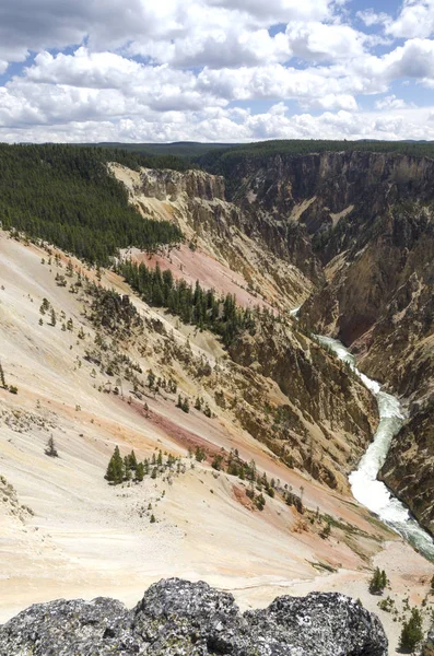 Yellowstone Falls Dans Parc National Yellowstone Dans Wyoming — Photo