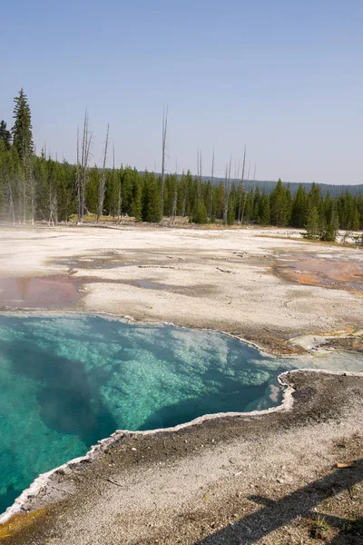 Piscines Chaudes Dans Parc National Yellowstone Dans Wyoming — Photo