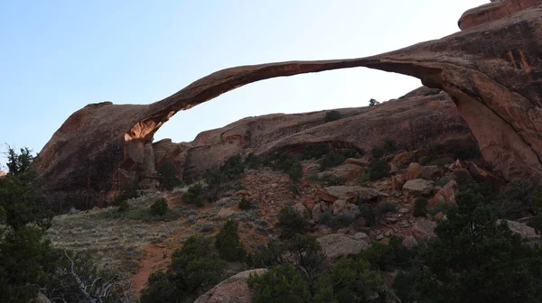 Liggend Het Arches National Park Verenigde Staten Van Amerika — Stockfoto