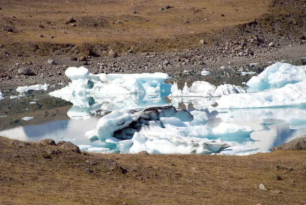Ledovce Jokulsarlon Jezeře Islandu — Stock fotografie