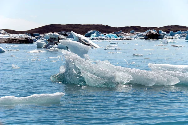 เขาน าแข งในทะเลสาบ Jokulsarlon ในไอซ แลนด — ภาพถ่ายสต็อก