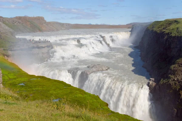Cachoeira Gullfoss Islândia Verão — Fotografia de Stock