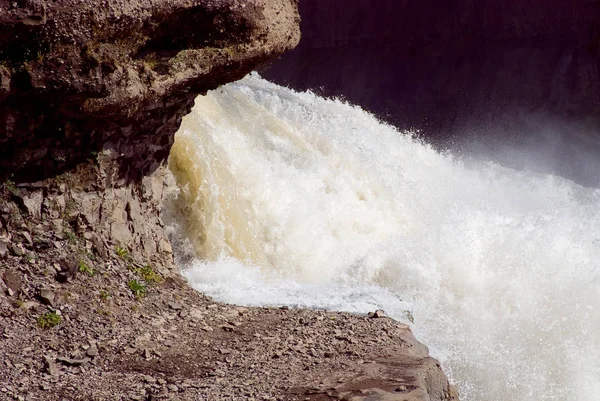 Vattenfallet Gullfoss Island Sommaren — Stockfoto