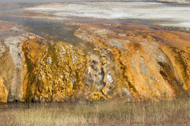 Siyah kum havzasında Yellowstone Milli Parkı'nda Wyoming Şofben