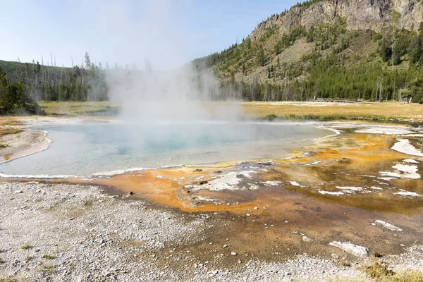 Geiser Zwart Zand Basin Het Nationaal Park Yellowstone Wyoming — Stockfoto