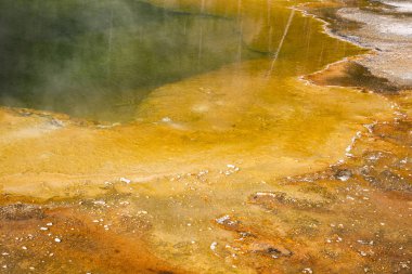 Siyah kum havzasında Yellowstone Milli Parkı'nda Wyoming Şofben