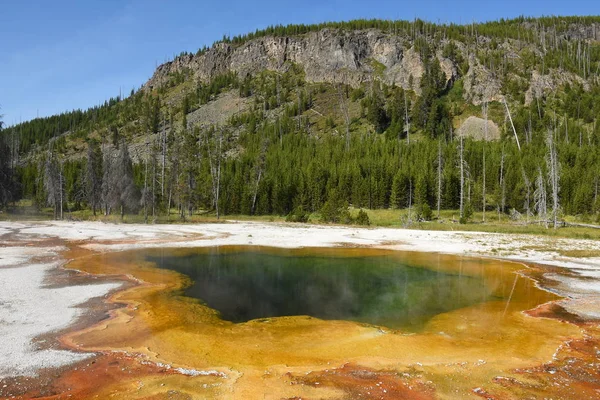 Geiser Zwart Zand Basin Het Nationaal Park Yellowstone Wyoming — Stockfoto