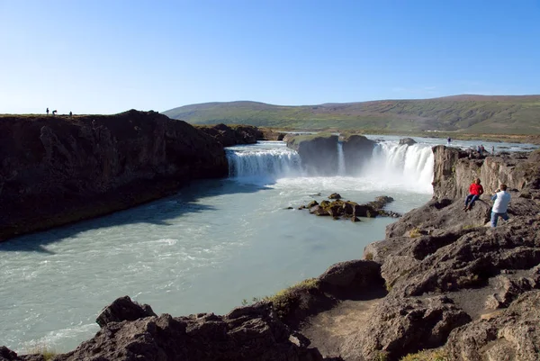在冰岛的大福瀑布在夏天 — 图库照片