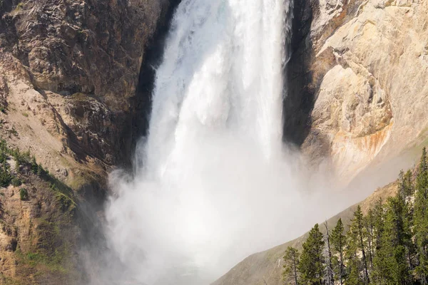 Yellowstone River Och Faller Ingrand Canyon Yellowstone National Park Wyoming — Stockfoto