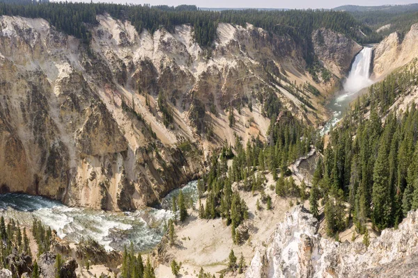 Río Yellowstone Cae Gran Cañón Parque Nacional Yellowstone Wyoming — Foto de Stock