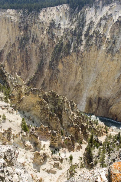 Yellowstone River Falls Ingrand Canyon Yellowstone National Park Wyoming — Stock Photo, Image