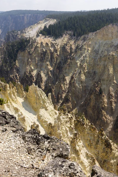 Río Yellowstone Cae Gran Cañón Parque Nacional Yellowstone Wyoming — Foto de Stock