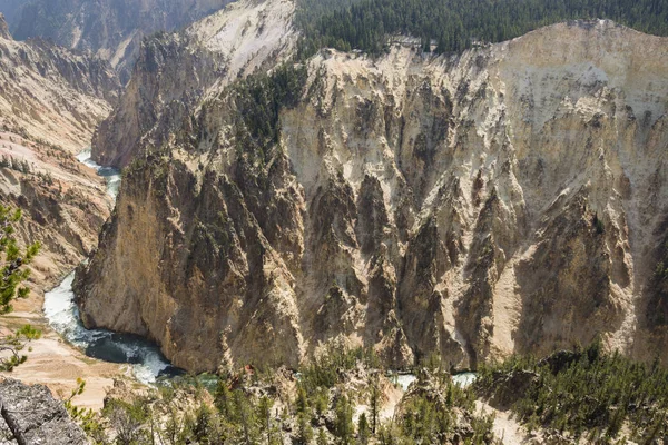 Río Yellowstone Cae Gran Cañón Parque Nacional Yellowstone Wyoming — Foto de Stock