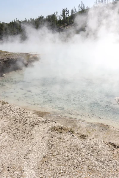 Geiser Grand Prismatische Spring Basin Yellowstone National Park Wyoming — Stockfoto