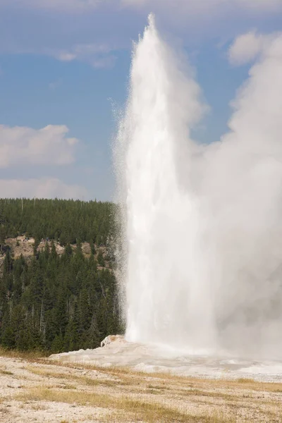 Viejo Fiel Géiser Antigua Cuenca Fiel Parque Nacional Yellowstone Wyoming — Foto de Stock