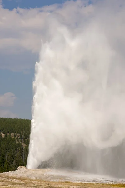 Starý Věrný Gejzír Staré Věrné Pánvi Yellowstonských Národních Parcích Wyomingu — Stock fotografie