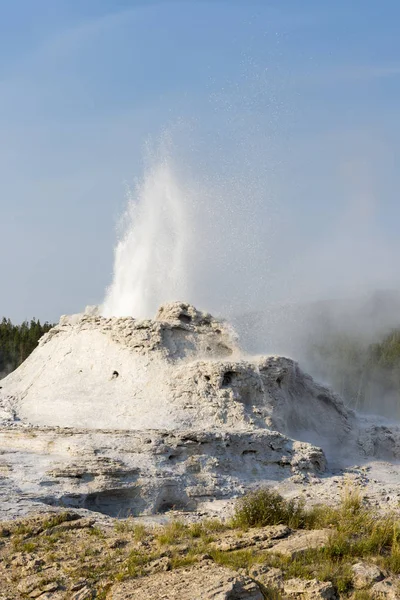 Castle Faithful Geyser Old Faithful Basin Yellowstone National Park Wyoming — Stock Photo, Image