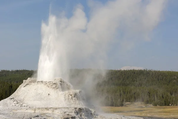 Castle Faithful Geyser Old Faithful Basin Yellowstone National Park Wyoming — Stock Photo, Image