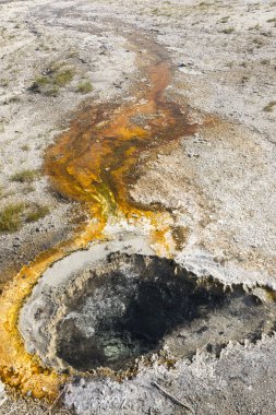 Wyoming Yellowstone Milli Parkı'nda Gayzer ve kaplıca