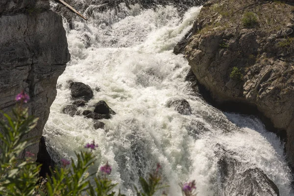 Firehole Canyon Drive Yellowstone National Park Wyomingu — Stock fotografie