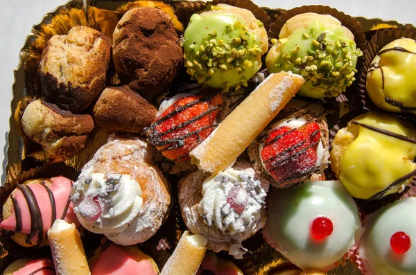 Taca Typowych Sycylijskich Słodyczy — Zdjęcie stockowe