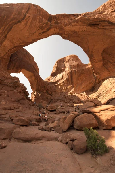 Liggande Arches Nationalpark Amerikas Förenta Stater — Stockfoto